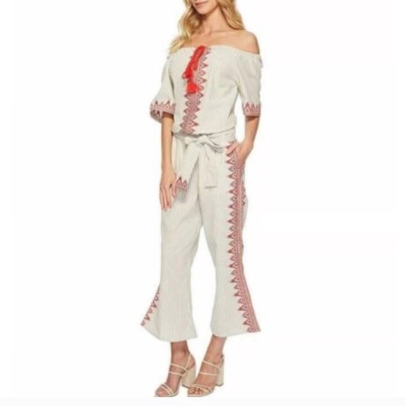 THE JETSET DAIRES New Essence Off the Shoulder Jumpsuit Size S - Picture 2 of 10